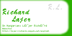 richard lajer business card